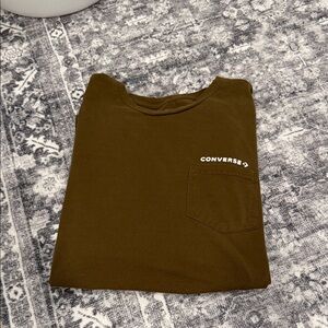 Converse Dark Brown Tee with Pocket